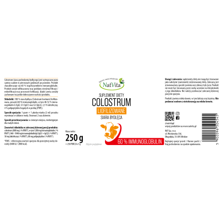 Colostrum 60% Ig liofilizowane - zdjęcie produktu