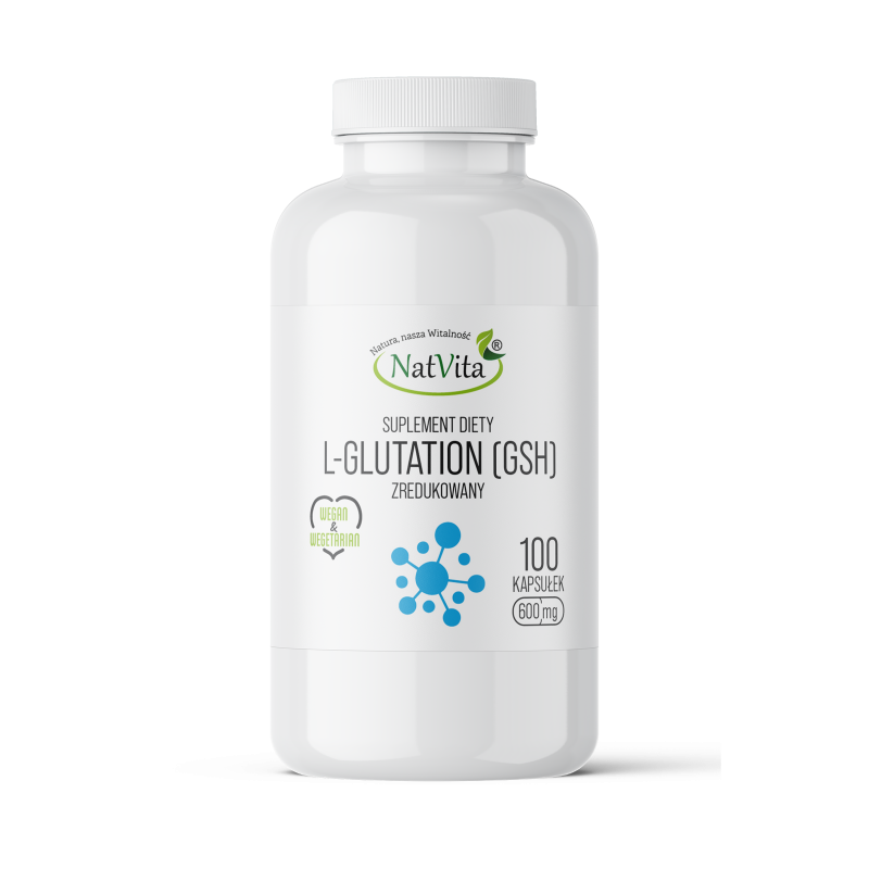 L-Glutation zredukowany GSH 98%- 101% kapsułki 600mg