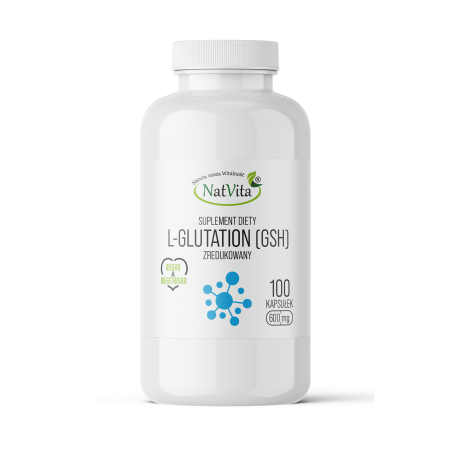 L-Glutation zredukowany GSH 98%- 101% kapsułki 600mg - zdjęcie produktu