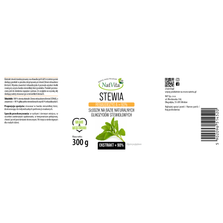 Stewia ekstrakt 95% - zdjęcie produktu