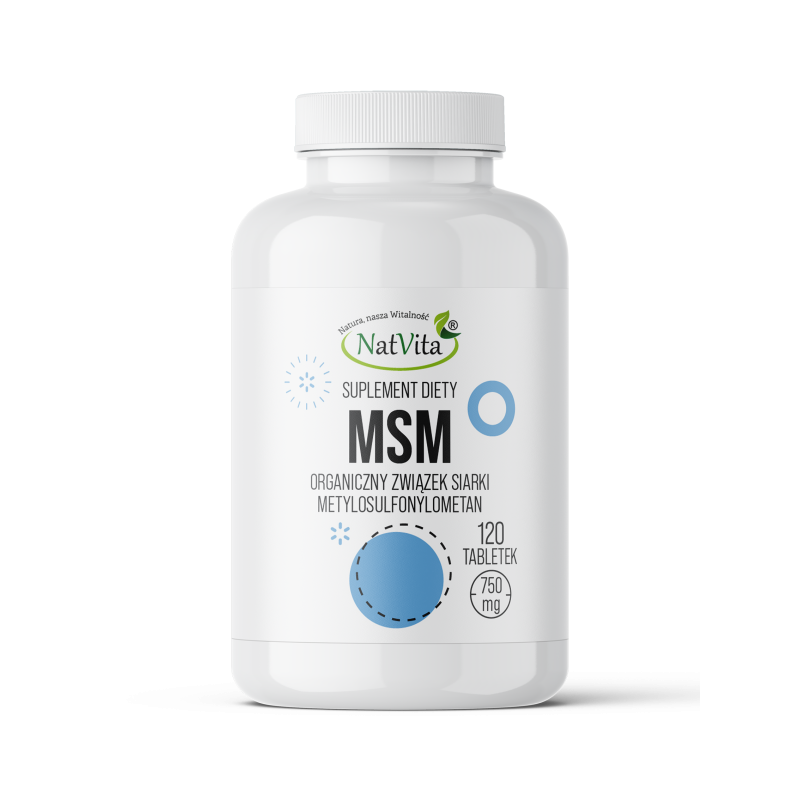 MSM siarka organiczna tabletki 750mg