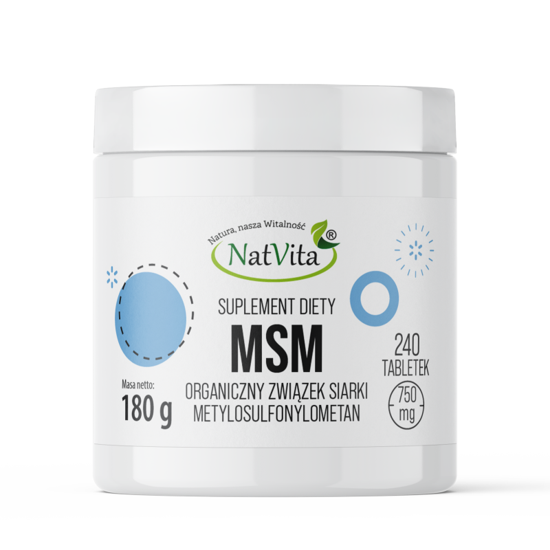 MSM siarka organiczna tabletki 750mg