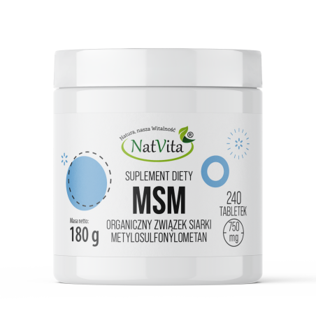 MSM siarka organiczna tabletki 750mg - zdjęcie produktu