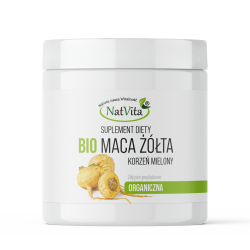 Maca BIO proszek RAW - cena sklep Premium surowa uprawa ekologiczna żółta korzeń z Peru