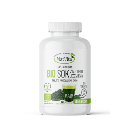 Sok z młodego Jęczmienia BIO tabletki 500mg