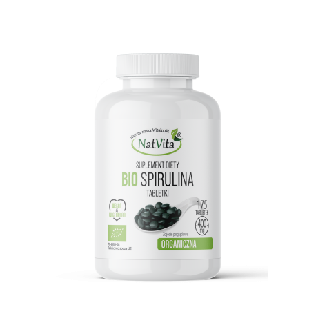 Spirulina tabletki BIO 400mg- cena sklep algi morskie platensis glony słodkowodna