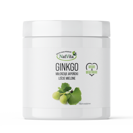 Ginkgo liście mielone miłorząb japoński Ginkgo Biloba cena sklep 
