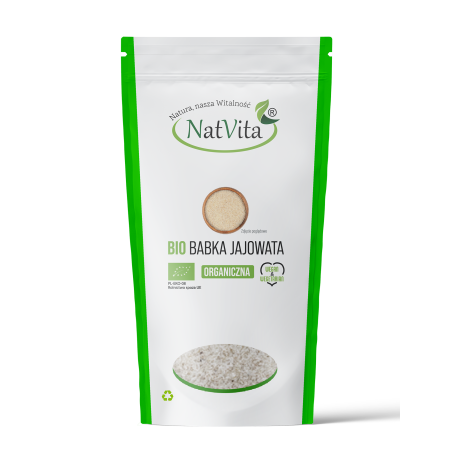 Babka jajowata łuski BIO Psyllium - łupiny Plantago ovata błonnik cena sklep