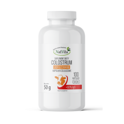 Colostrum BIO liofilizowane 30-40 % IgG kapsułki celulozowe 500mg cena sklep