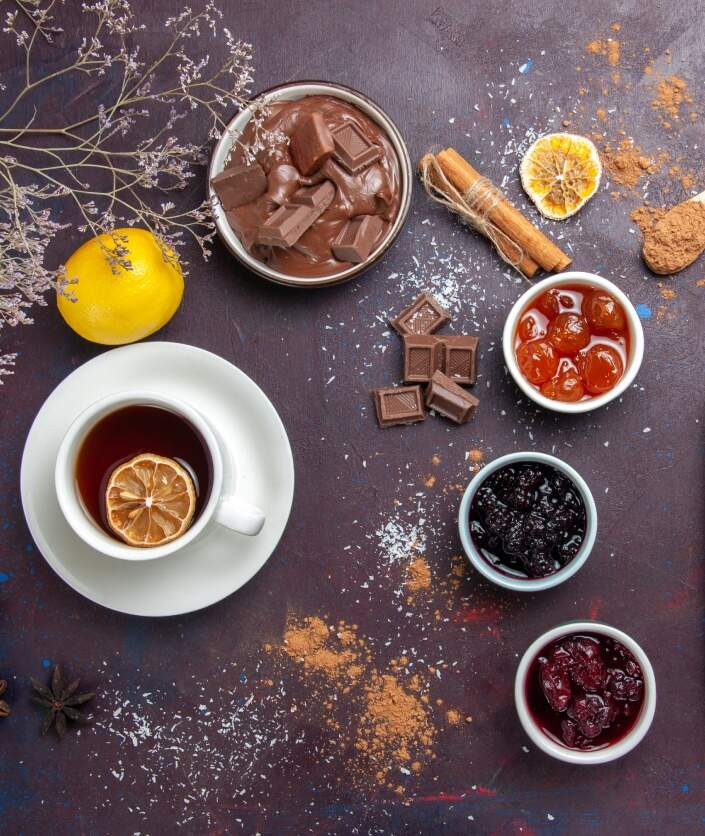 Zdjęcie pokazowe naszych produktów - Kakao i herbaty