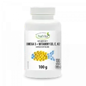 Omega 3 + Witaminy D3, E, K2 Mk7 kapsułki softgel 1000mg
