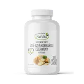 Żeń-Szeń koreański czerwony kapsułki 500mg Żeń-Szeń koreański czerwony kapsułki 500mg